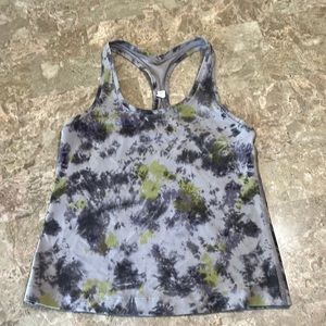 Lululemon Cool Racerback Purple and Green Tie Dye, size 6